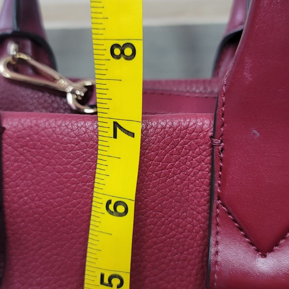 Michael Kors- Leather Satchel Crossbody- Burgundy in color- Small in size - Picture 10 of 10